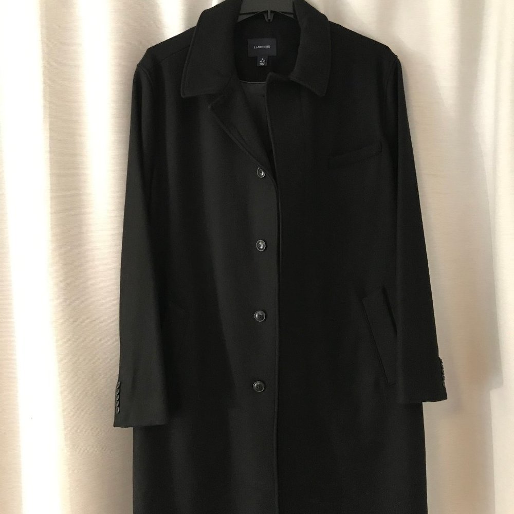 Land's End Coat 42-44 - wool, polyester, cashmere